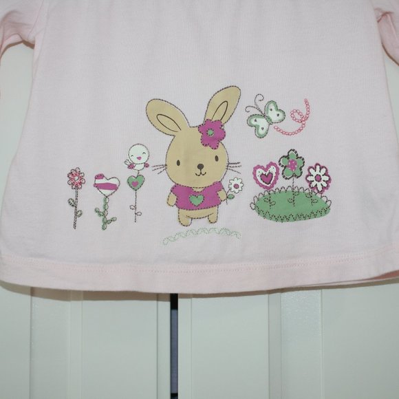 5/$20 Baby girl long t-shirt bunny 6-12 months - Picture 5 of 13